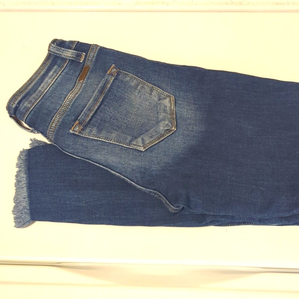 Size 25 KanCan signature distressed mid-rise ankle skinny stretchy jeans